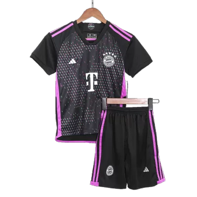 Kids Bayern Munich 2023/24 Away Soccer Jersey Kits(Jersey+Shorts) - goatjersey