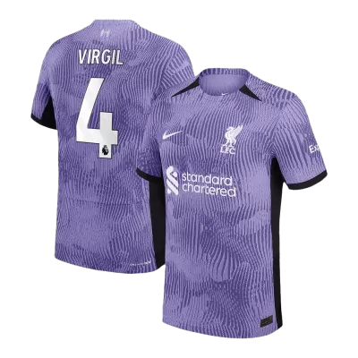 Men's Liverpool VIRGIL #4 2023/24 Third Away Player Version Soccer Jersey - goatjersey