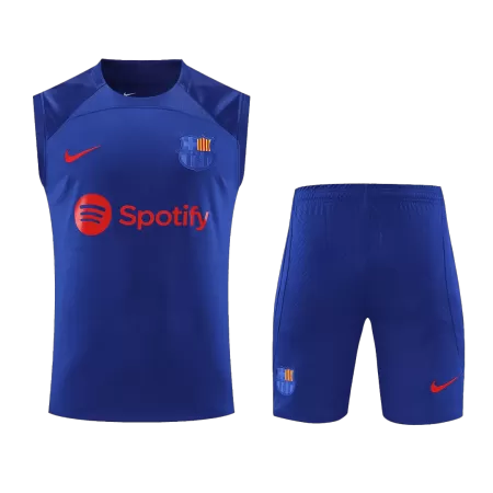 Men's Barcelona Soccer Training Sleeveless Kit 2023/24 - goatjersey