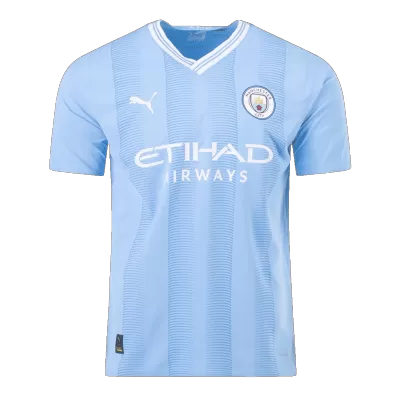 Men's Manchester City 2023/24 Home Player Version Soccer Jersey - goatjersey