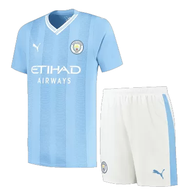 Men's 2023/24 Manchester City Home Soccer Kit(Jersey+Shorts) - goatjersey