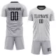 Men Custom Gray White Soccer Jersey Uniform - goatjersey