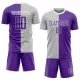 Men Custom Gray Purple Soccer Jersey Uniform - goatjersey