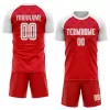 Men Custom Red White Soccer Jersey Uniform - goatjersey