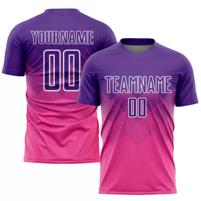 Men Custom Pink Purple Soccer Jersey Uniform - goatjersey