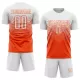 Men Custom Orange White Soccer Jersey Uniform - goatjersey