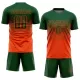 Men Custom Orange Green Soccer Jersey Uniform - goatjersey