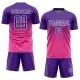 Men Custom Pink Purple Soccer Jersey Uniform - goatjersey