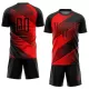 Men Custom Red Black Soccer Jersey Uniform - goatjersey