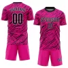 Men Custom Pink Black Soccer Jersey Uniform - goatjersey