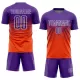 Men Custom Orange Purple Soccer Jersey Uniform - goatjersey