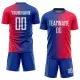Men Custom Red Blue Soccer Jersey Uniform - goatjersey