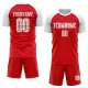 Men Custom Red White Soccer Jersey Uniform - goatjersey