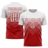 Men Custom Red White Soccer Jersey Uniform - goatjersey