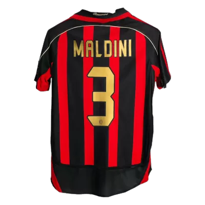 Men's 2006/07 AC Milan MALDINI #3 Retro Home Soccer Jersey - goatjersey