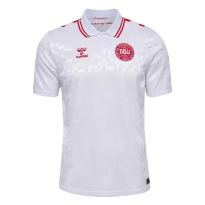 Men's Denmark Away Soccer Short Sleeves Jersey 2024 - goatjersey