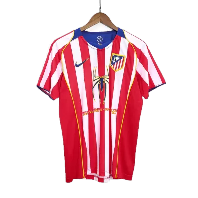 Men's 2004/05 Atletico Madrid Retro Home Soccer Jersey - goatjersey