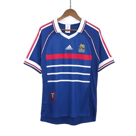 Men's 1998 France Retro Home Soccer Jersey - goatjersey