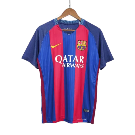 Men's 2016/17 Barcelona Retro Home Soccer Jersey - goatjersey