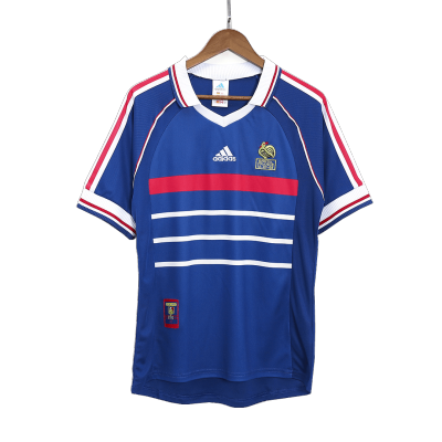 Men's 1998 France Retro Home Soccer Jersey - goatjersey