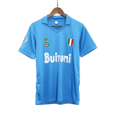 Men's 1987/88 Napoli Retro Home Soccer Jersey - goatjersey