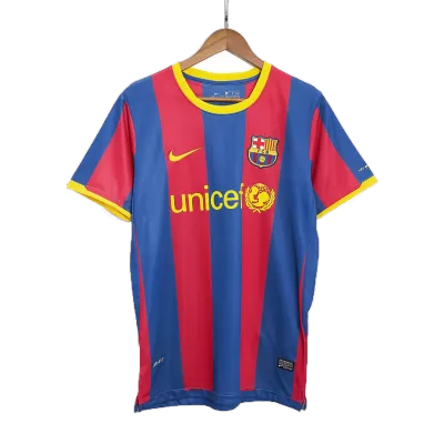 Men's 2010/11 Barcelona Retro Home Soccer Jersey - goatjersey