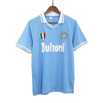 Men's 1986/87 Napoli Retro Home Soccer Jersey - goatjersey