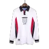 Men's 1998 England Retro Home World Cup Soccer Long Sleeves Jersey - goatjersey