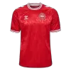 Men's Denmark Home Soccer Short Sleeves Jersey 2024 - goatjersey