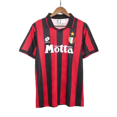 Men's 1992/94 AC Milan Retro Home Soccer Jersey - goatjersey