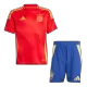 Kids Spain 2024 Home Soccer Jersey Kits(Jersey+Shorts) - goatjersey