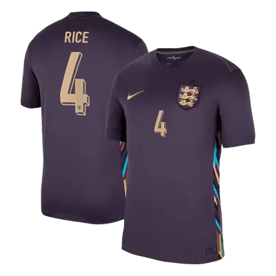 Men's RICE #4 England Away Soccer Short Sleeves Jersey 2024 - goatjersey