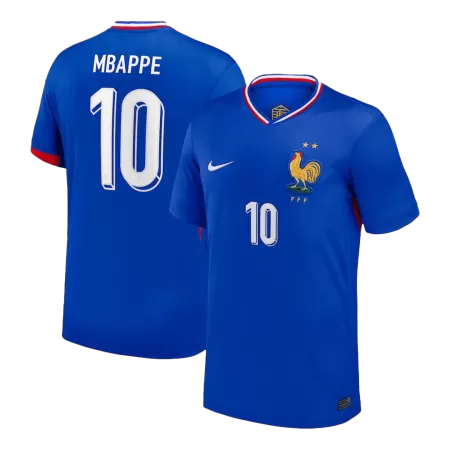 Men's MBAPPE #10 France Home Soccer Short Sleeves Jersey 2024 - goatjersey