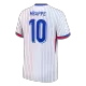 Men's MBAPPE #10 France Away Soccer Short Sleeves Jersey 2024 - goatjersey