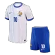 Kids France 2024 MBAPPE #10 Away Soccer Jersey Kits(Jersey+Shorts) - goatjersey