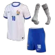 Kids France 2024 MBAPPE #10 Whole Kits Away Soccer Kit (Jersey+Shorts+Sock - goatjersey