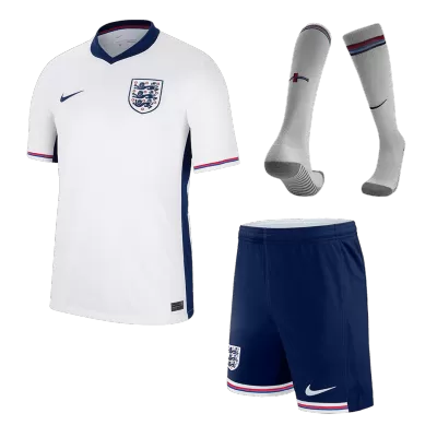 Kids England 2024 Whole Kits Home Soccer Kit (Jersey+Shorts+Sock - goatjersey