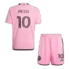 Kids Inter Miami CF 2024 MESSI #10 Home Soccer Jersey Kits(Jersey+Shorts) - goatjersey