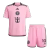 Kids Inter Miami CF 2024 MESSI #10 Home Soccer Jersey Kits(Jersey+Shorts) - goatjersey