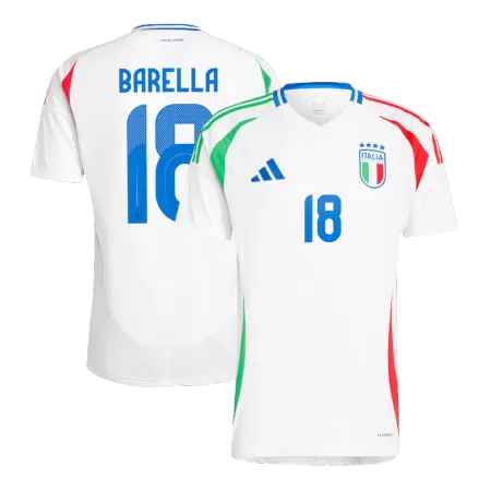 Men's BARELLA #18 Italy Away Soccer Short Sleeves Jersey 2024 - goatjersey
