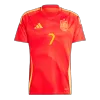 Men's MORATA #7 Spain Home Soccer Short Sleeves Jersey 2024 - goatjersey