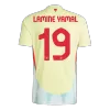 Men's LAMINE YAMAL #19 Spain Away Soccer Short Sleeves Jersey 2024 - goatjersey