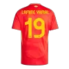 Men's LAMINE YAMAL #19 Spain Home Soccer Short Sleeves Jersey 2024 - goatjersey