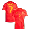 Men's MORATA #7 Spain Home Soccer Short Sleeves Jersey 2024 - goatjersey