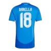 Men's BARELLA #18 Italy Home Soccer Short Sleeves Jersey 2024 - goatjersey