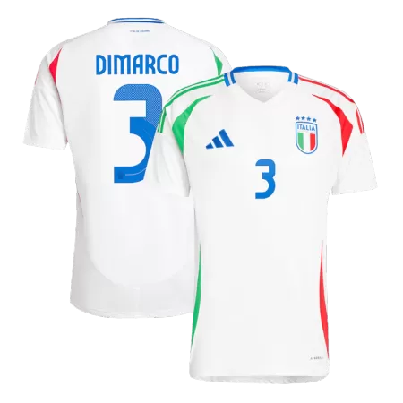 Men's DIMARCO #3 Italy Away Soccer Short Sleeves Jersey 2024 - goatjersey