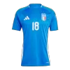 Men's BARELLA #18 Italy Home Soccer Short Sleeves Jersey 2024 - goatjersey