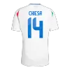 Men's CHIESA #14 Italy Away Soccer Short Sleeves Jersey 2024 - goatjersey