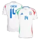 Men's CHIESA #14 Italy Away Soccer Short Sleeves Jersey 2024 - goatjersey