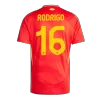 Men's RODRIGO #16 Spain Home Soccer Short Sleeves Jersey 2024 - goatjersey